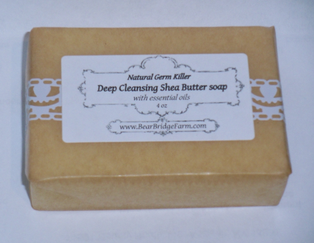 Deep Cleansing Shea Butter Soap, with essential oils, 1 bar